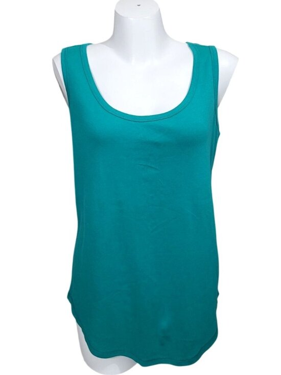 Westport Tops - Westport Womens Teal Sleeveless Tank Top 2X 100% Cotton Casual Wear